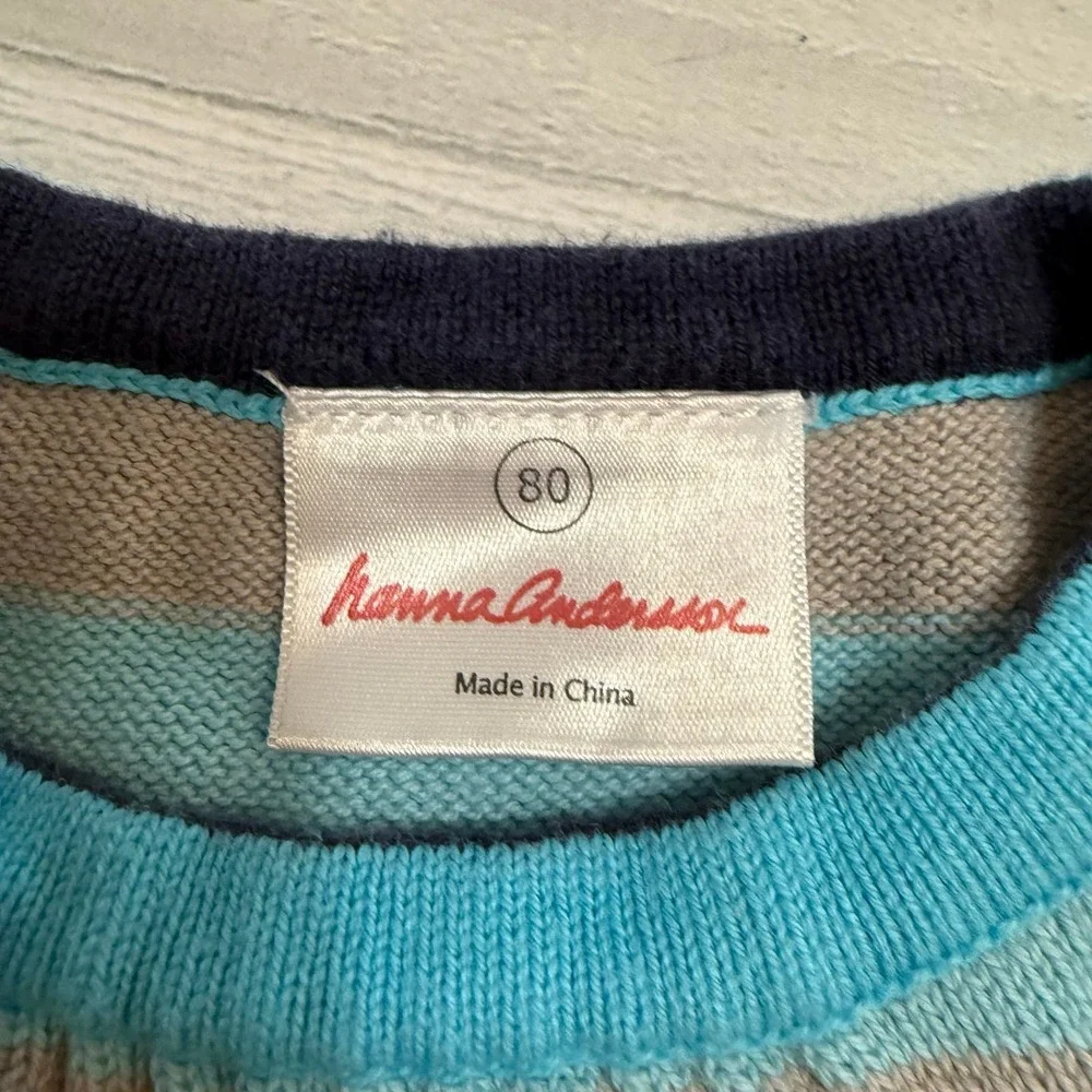 Hanna Andersson girls‎ cotton sweater dress size 80 18-24 months